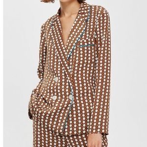Topshop Jackets & Coats - Topshop Geo print pajama jacket brown multi 2 US Topshop Jackets & Coats - Topshop Geo print pajama jacket brown multi 2 US